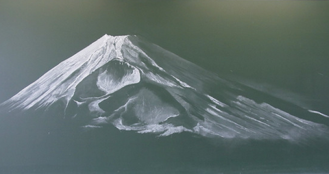 黒板アート チョーク一本で描き上げた富士山が絶賛され特別賞に 趣通信