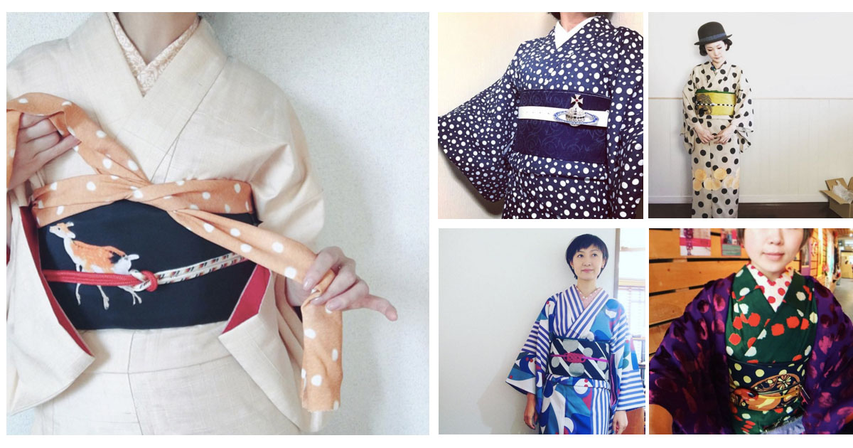 ドット柄や水玉柄が可愛い♡ドット&水玉模様の着物コーデ12選 | 趣通信